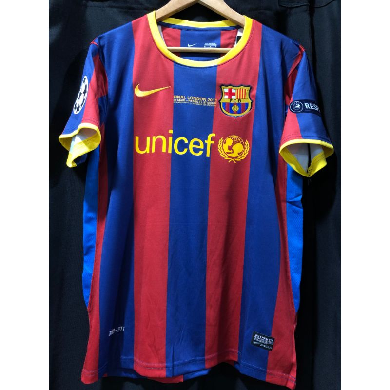 2011 Barcelona Final Champions Home Shirt SOUVENIRS VINTAGE FOOTBALL